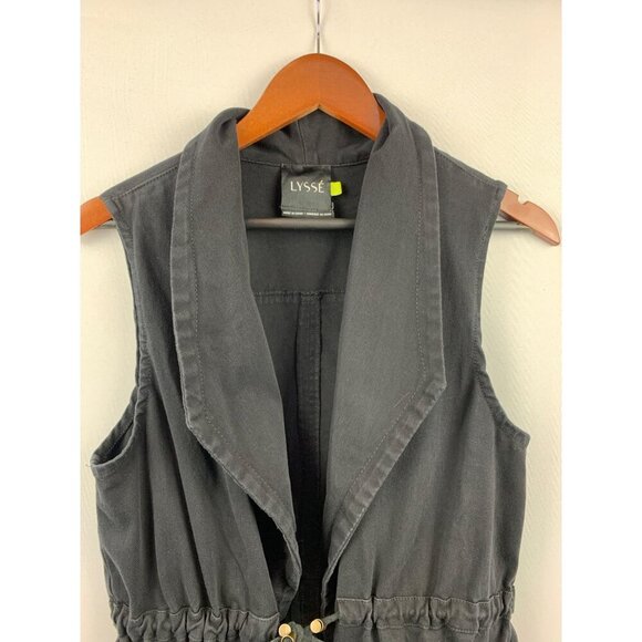 Lysse Womens Black Sleeveless Vest Jacket M - Picture 3 of 5